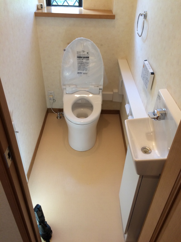 TOTO ワンデーリモデル 手洗器を後付けへ 千葉県流山市 キッチンやお風呂、トイレなどの水回りのリフォームや